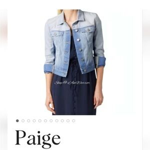 PAIGE Light and Dark Blue Jean Jacket
